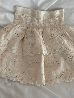 Zara Cream detailed skirt